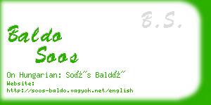 baldo soos business card